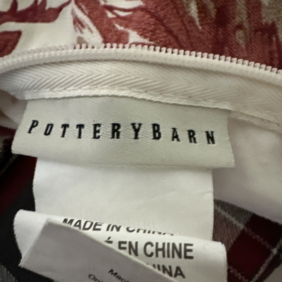 Pottery Barn Deer Toile Pillow Cover 24x24 Reversible - Picture 8 of 10